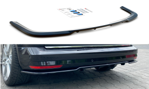 Splitter tylny środkowy (z dyfuzorem) Volkswagen Caddy MK4 (czarny mat)