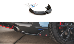 Splittery tylne boczne + flaps V6 Hyundai I30 N MK3 Hatchback (czarny mat)