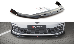 Splitter przedni + flaps V2 Volkswagen Golf 8 GTI (czarny mat)