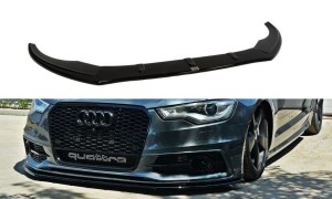 Splitter przedni V1 Audi S6 / A6 S-Line C7 (czarny mat)