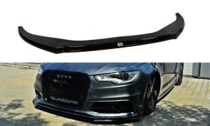 Splitter przedni V2 Audi S6 / A6 S-Line C7 (czarny mat)