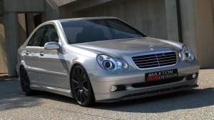 Splitter przedni Mercedes C-Class W203 00-04 (do wersji standardowej) (carbon look)
