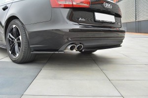 Splittery tylne boczne Audi A6 C7 (czarny mat)