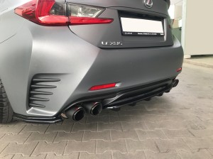 Splitter tylny srodkowy (z dyfuzorem) Lexus RC (czarny mat)