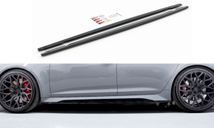 Dokładki progów V2 Audi RS6 C8 (czarny połysk)