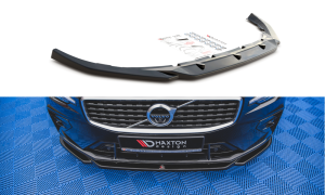 Splitter przedni V2 Volvo S60 R-Design MK3 (czarny mat)