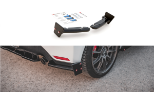 Splittery tylne boczne + flaps V2 Toyota GR Yaris MK4 (czarny mat)