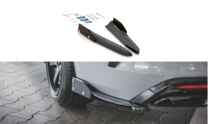 Splittery tylne boczne + flaps V2 Skoda Octavia RS MK4 (carbon look)