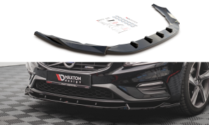 Splitter przedni V1 Volvo S60 R-Design MK2 (czarny mat)