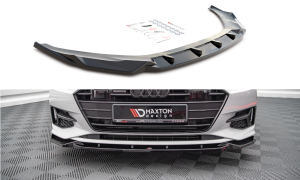 Splitter przedni V2 Audi A7 C8 (czarny mat)
