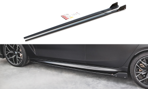 Dokładki progow + flaps V1 BMW M8 Gran Coupe F93 (carbon look)