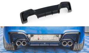 Dokładka tylna V2  BMW M135i F20 (czarny mat)