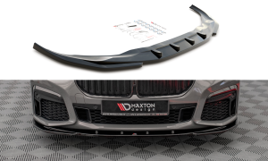 Splitter przedni V1 BMW 7 G11 M-Pack Facelift (czarny mat)