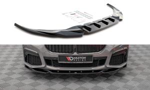 Splitter przedni V2 BMW 7 G11 M-Pack Facelift (czarny mat)