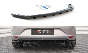 Splitter tylny środkowy (z dyfuzorem) Seat Leon Hatchback MK3 (carbon look)