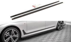 Dokładki progow BMW 7 M-Pack G12 Long (czarny mat)