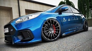 Dokładki progów Ford Focus ST / ST-Line MK3 / MK3 Facelift Hatchback / Kombi (czarny mat)