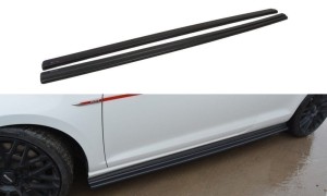 Dokładki progów Volkswagen Golf MK7 GTI Przedlift / Polift (szerokie) (carbon look)