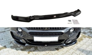 Splitter przedni  V1 BMW X6 F16 M-Pack (czarny mat)