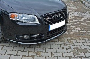 Splitter przedni V2 Audi A4 B7 (czarny mat)