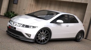 Splitter przedni Honda Civic VIII Przedlift (czarny mat)