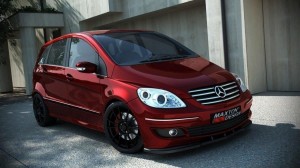 Splitter przedni Mercedes B-Class W245 (czarny mat)