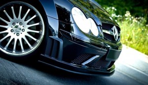 Splitter przedni Mercedes CLK W209 Black (SL Black Series Look) (czarny mat)