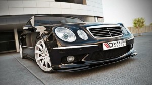 Splitter przedni Mercedes E-Class W211 AMG Przedlift (carbon look)