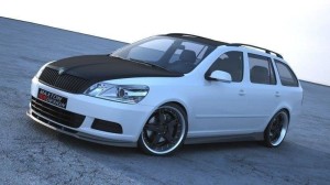 Splitter przedni Skoda Octavia MK2 FL (czarny mat)