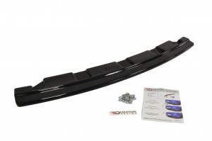 Splitter tylny srodkowy BMW 5 F11 M-Pack - bez poprzeczek (2 pojedyncze końcówki wydechu) (carbon look)