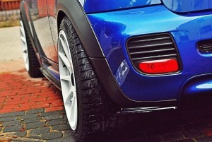 Splittery tylne boczne Mini Cooper R56 JCW (carbon look)