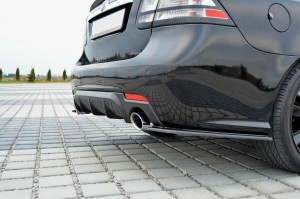 Splittery tylne boczne Saab 9-3 Aero MK2 Polift (carbon look)