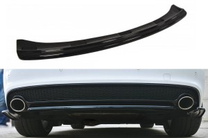 Splitter tylny srodkowy Audi A5 S-Line 8T FL Coupe / Sportback (bez dyfuzora) (czarny mat)