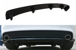 Splitter tylny srodkowy Audi A5 S-Line Polift (z dyfuzorem) (carbon look)