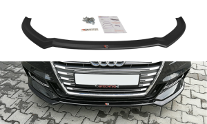 Splitter przedni V2 Audi S3 / A3 S-Line 8V FL (czarny mat)