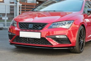 Splitter przedni V1 Seat Leon MK3 Cupra/FR Polift (carbon look)