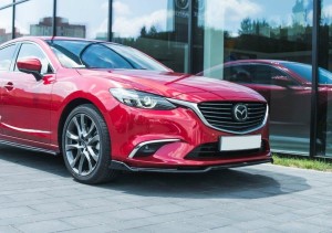 Splitter przedni V2 Mazda 6 GJ (MK3) Polift (carbon look)