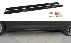 Dokładki progów Renault Laguna MK 3 Coupe (czarny mat)