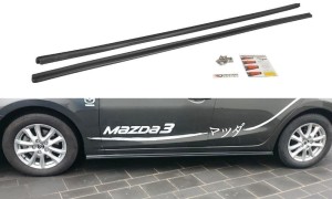 Dokładki progów Mazda 3 BM (MK3) Polift (carbon look)