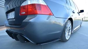 Splittery tylne boczne BMW 5 E60/E61 M-Pack (czarny mat)