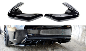 Tylne boczne splittery Mercedes- Benz C43 AMG W205 (czarny mat)