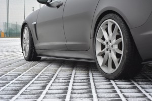 Dokładki progow Jaguar XF (X250) MK1 Sportbrake S-PACK (czarny mat)