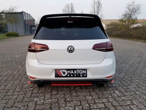 Splitter tylny srodkowy Volkswagen Golf MK7 GTI Clubsport (czarny mat)