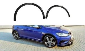 Przedłużenie zderzaka Volkswagen Golf MK7 R Polift (czarny mat)