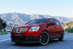 Splitter przedni Nissan Qashqai Przedlift (czarny mat)