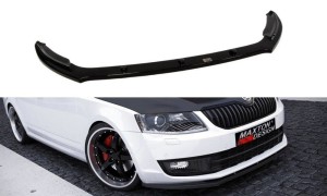 Splitter przedni Skoda Octavia III V2 (czarny mat)
