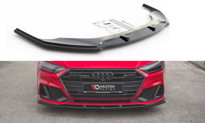 Splitter przedni V2 Audi A7 C8 S-Line (czarny mat)