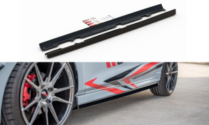 Dokładki progów V2 Ford Fiesta MK8 ST / ST-Line (czarny mat)