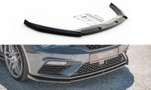 Splitter przedni V6 Seat Leon Cupra / FR MK3 FL (czarny mat)