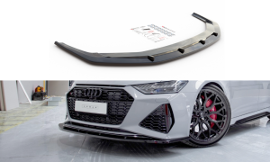Splitter przedni V2 Audi RS6 C8 (czarny mat)